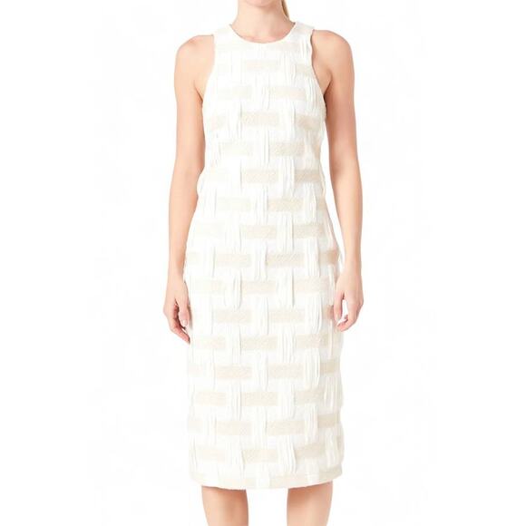 Endless Rose Racer Back Midi Classic Round Neckline Midi Shift Dress BH974D Larg - Picture 2 of 6